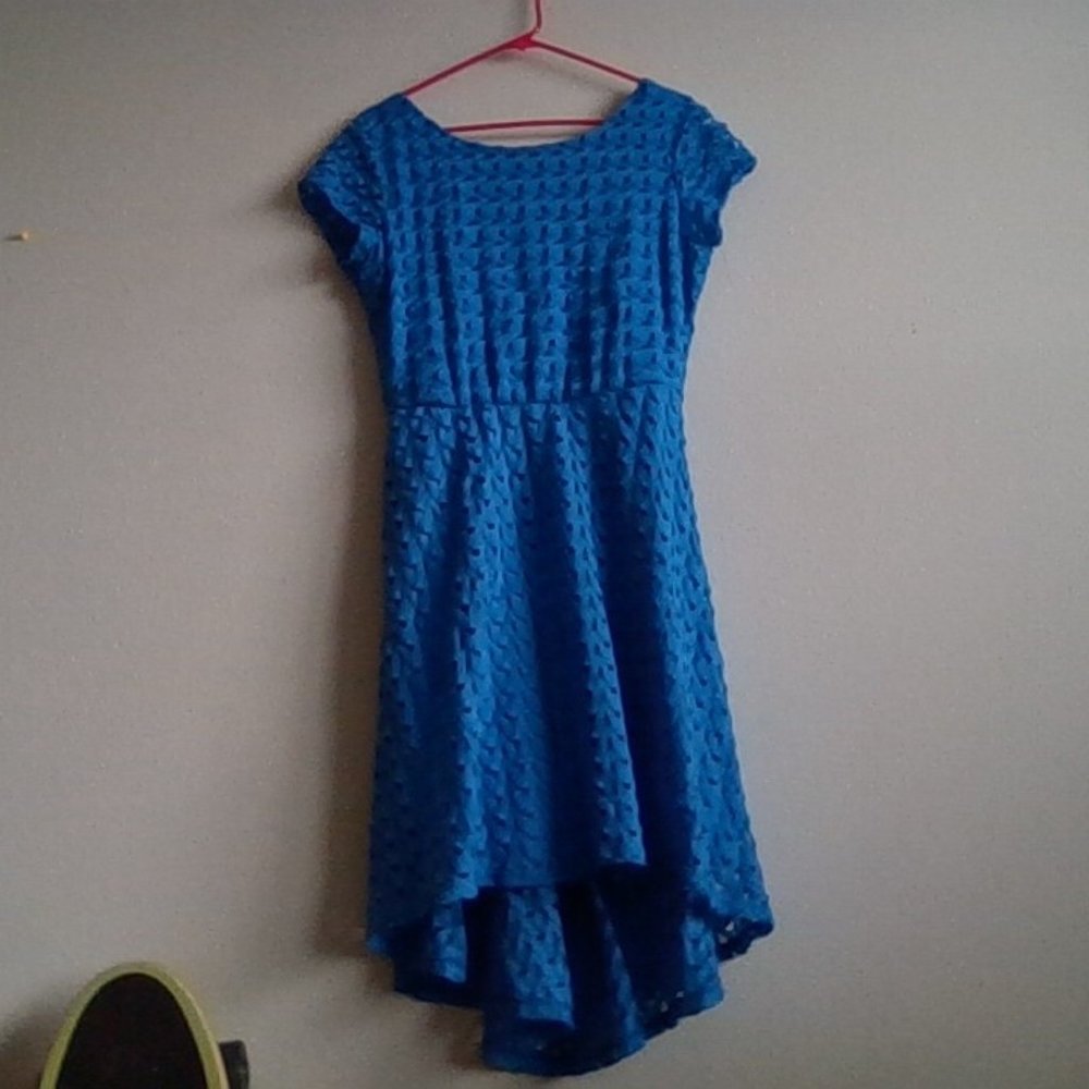 Blue Sophisticated dress.